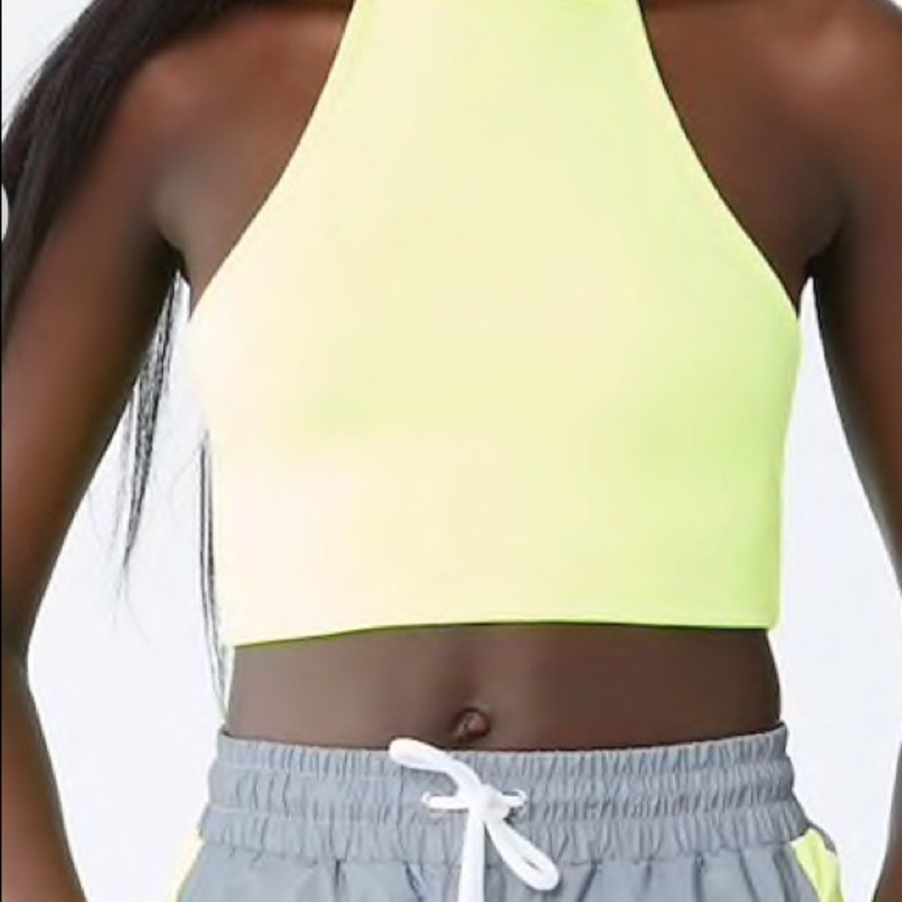 Neon yellow crop top